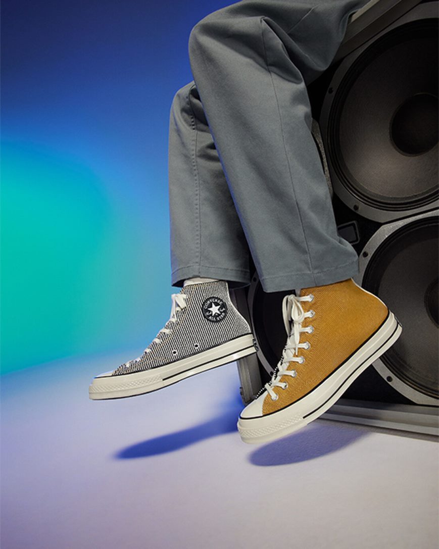Men's Converse Chuck 70 Textured Tri-Panel High Top Shoes Orange / Black | AU 4013CP